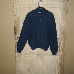 Polo Ralph Lauren Mock Neck 1/4 Zip Sweater Mens Size XL (QQ-32)